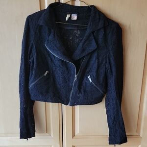 H&M Black Lace Motorcycle Jacket